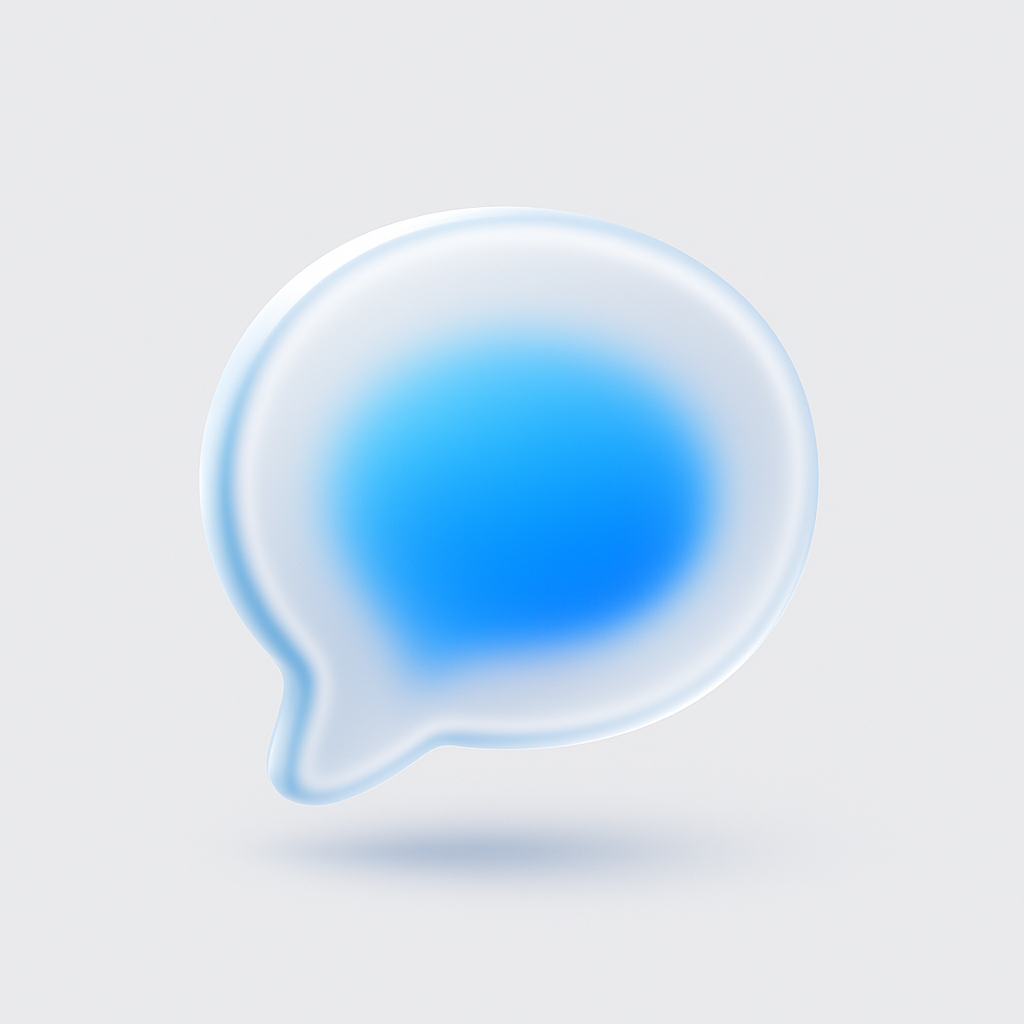 Icône 3D de bulle de dialogue